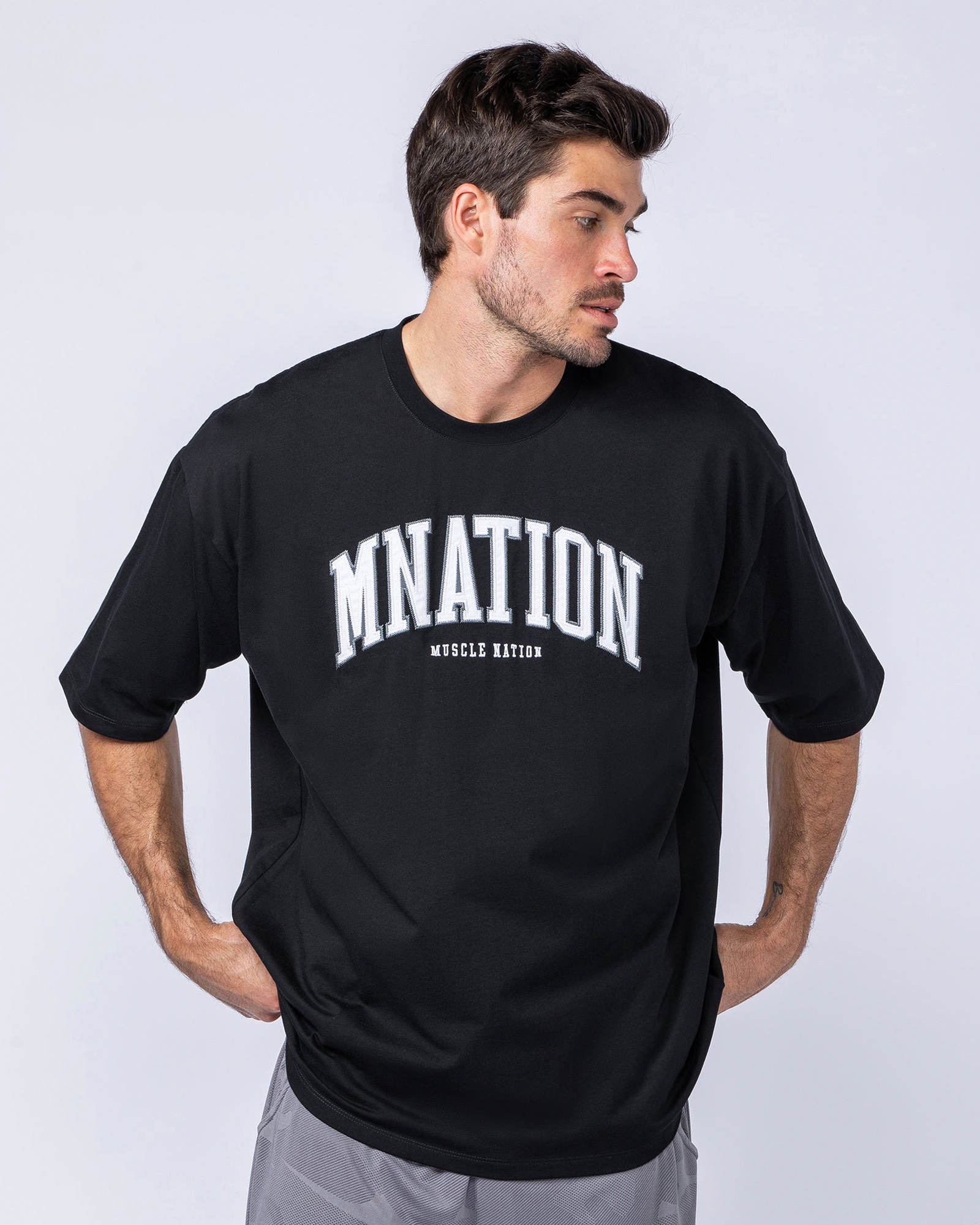 MN Varsity Oversized Tee - Black