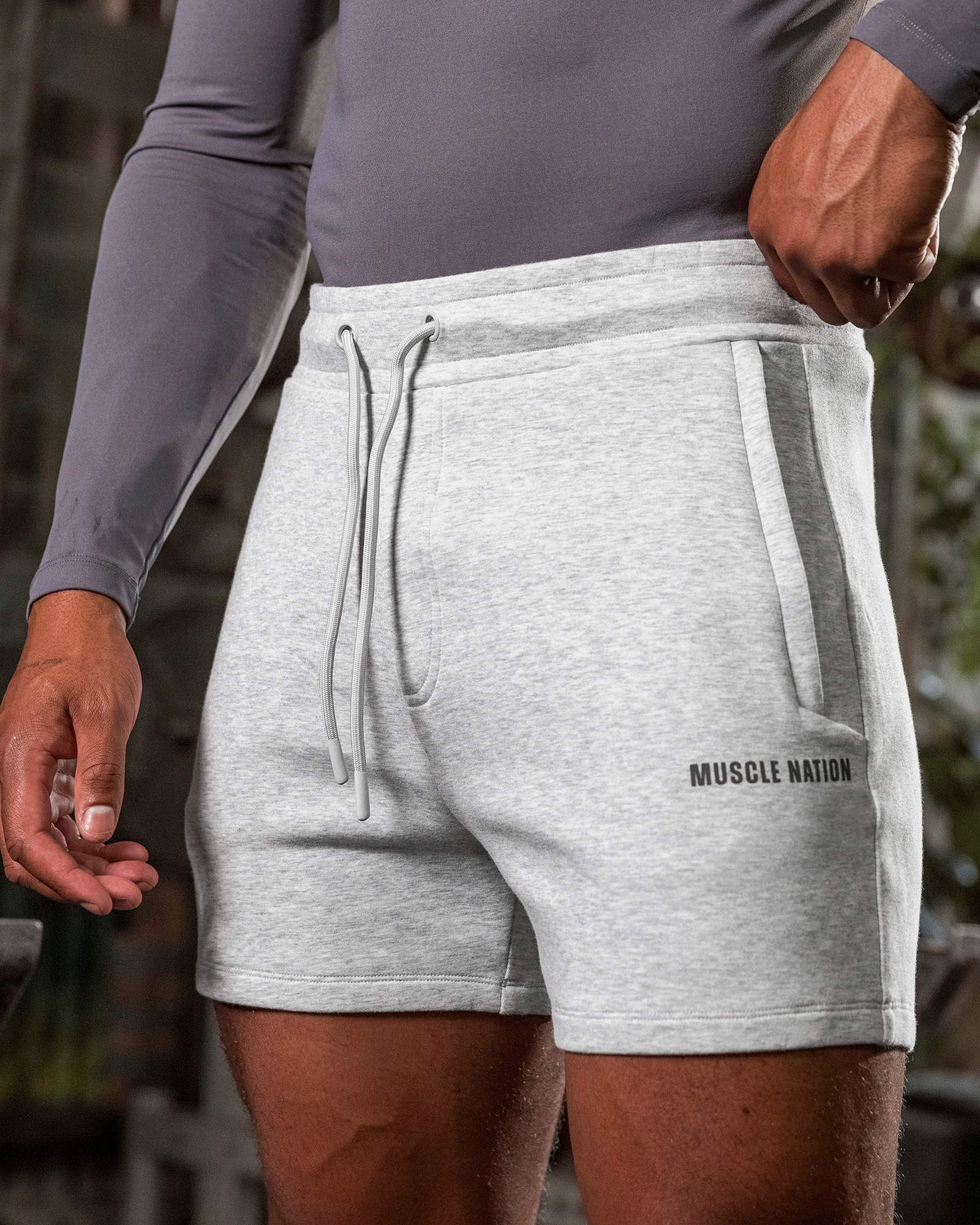 Essential Tech Shorts - Grey Marl