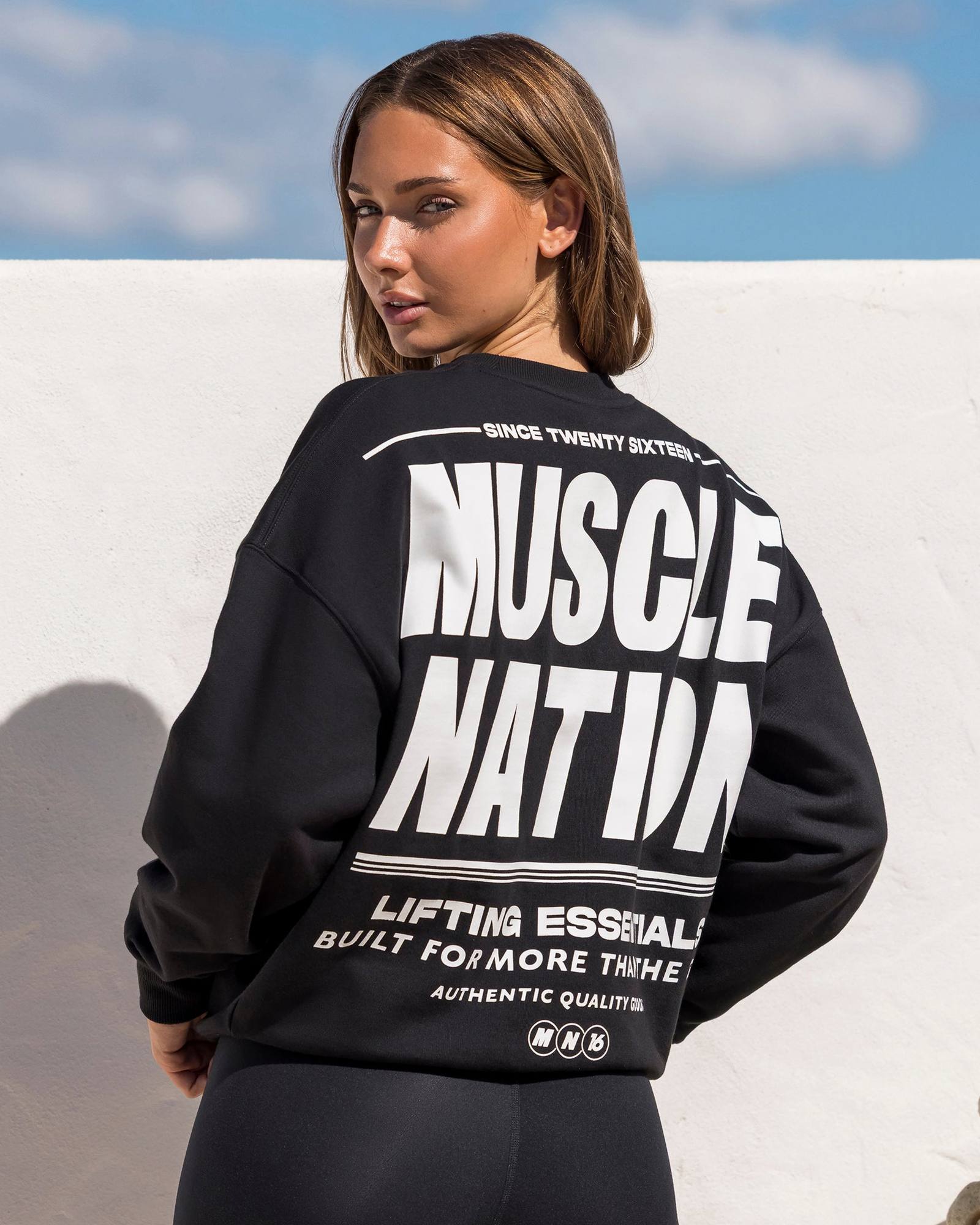 Kick-Start Boxy Pullover - Black
