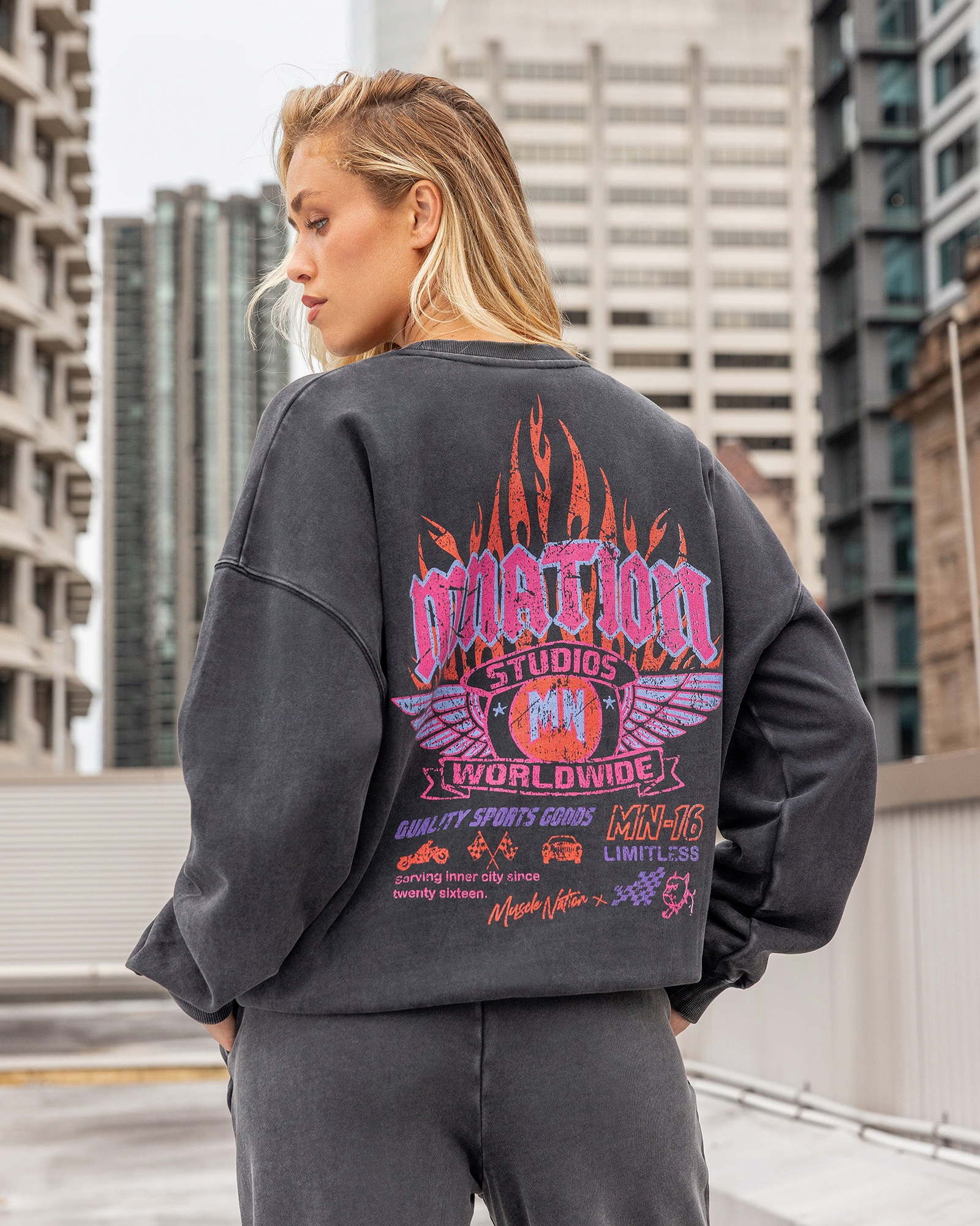 Surge Oversized Vintage Tee - Washed Black